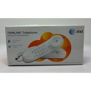 AT&T Trimline Telephone 205 White No AC Power Needed 2012 New In Box